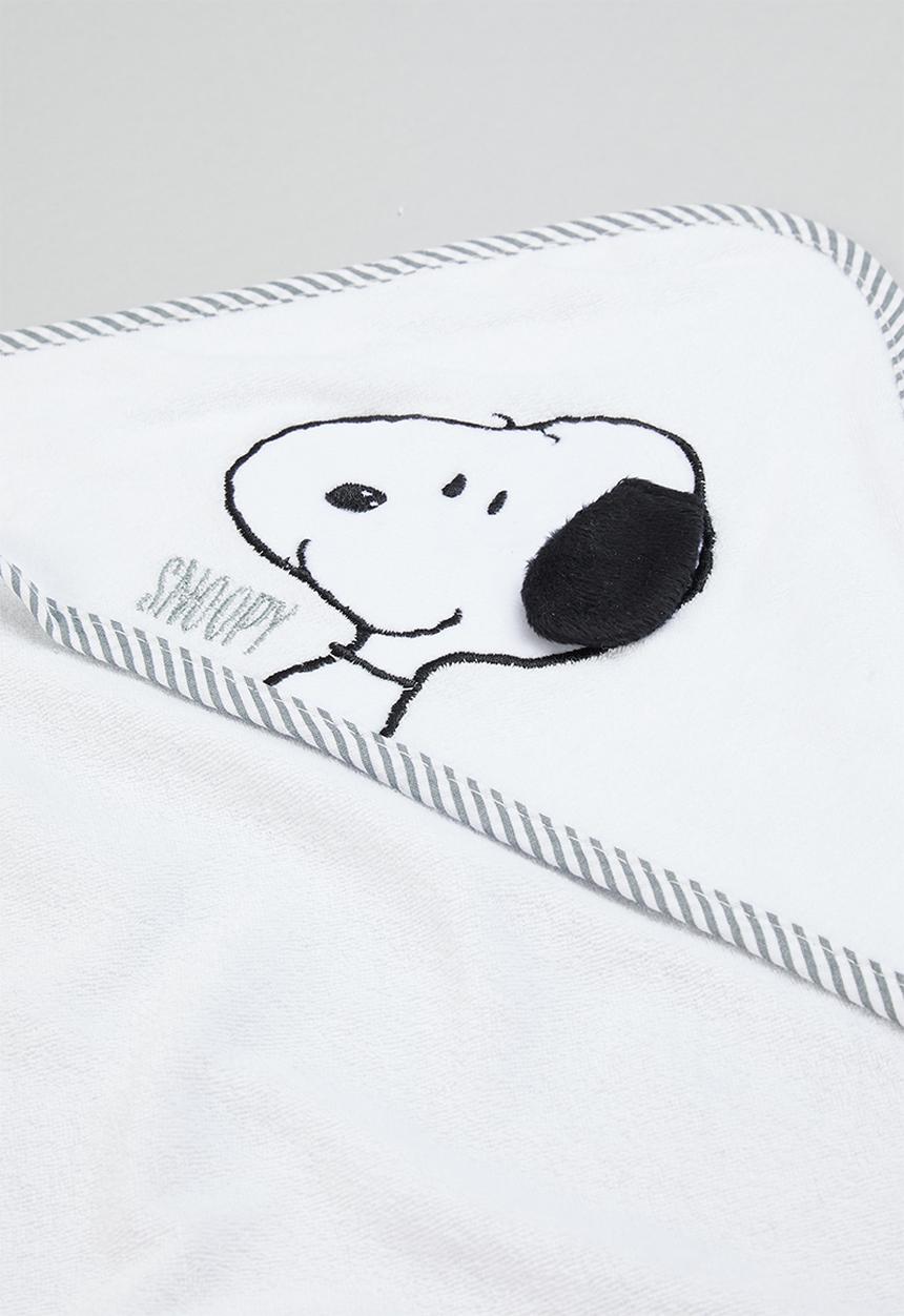 Character Group - Snoopy hooded towel - white & black