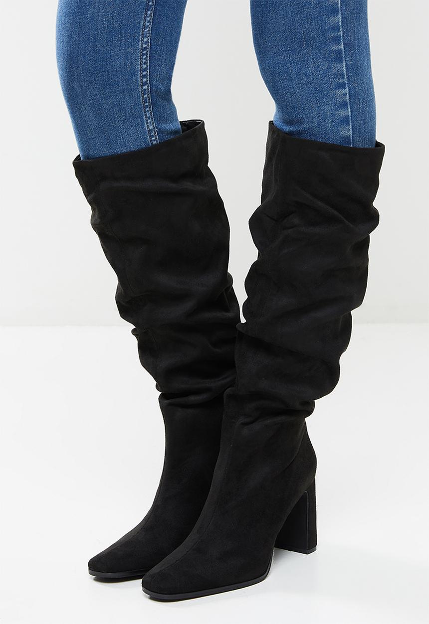 Z_Code_Z - Riley ruched knee high boot - black
