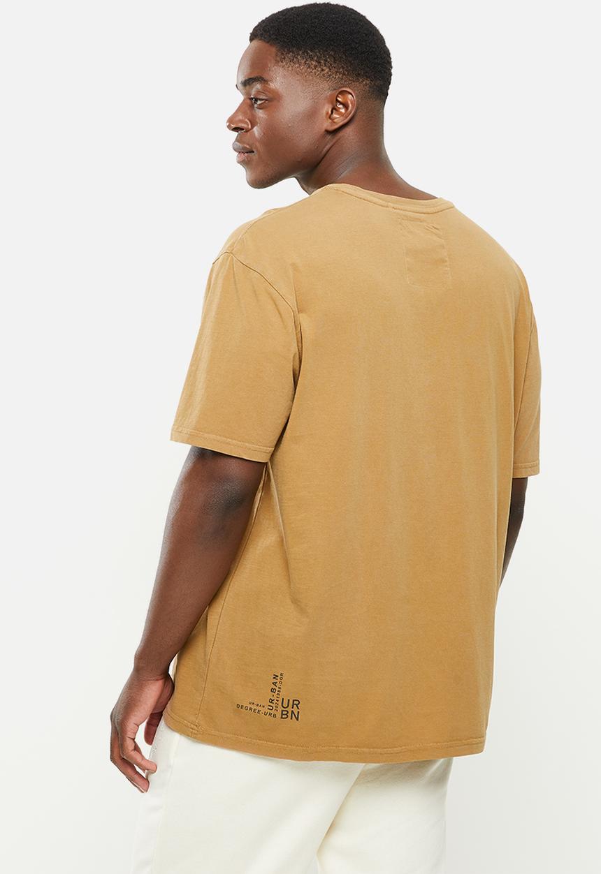 urban° - Urban pigment dyed pocket tee - brown