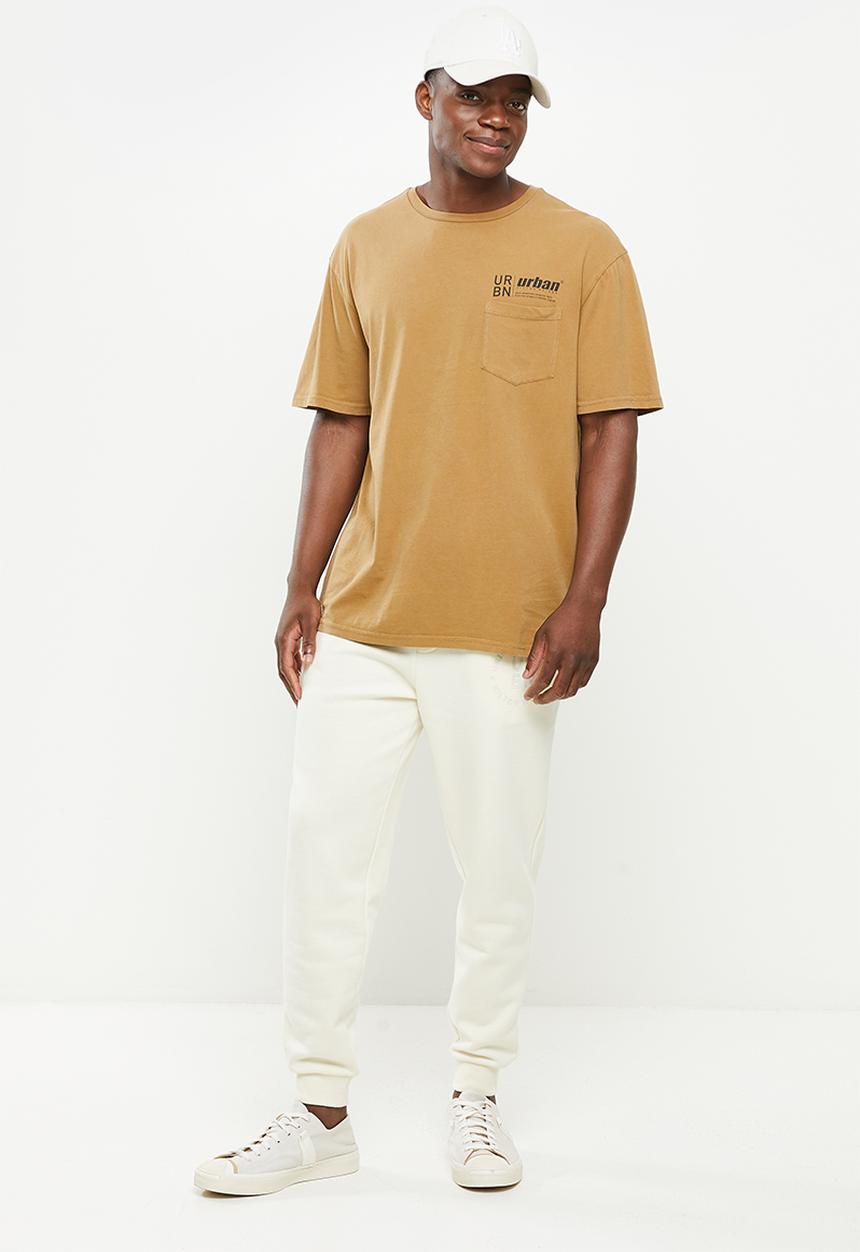 urban° - Urban pigment dyed pocket tee - brown