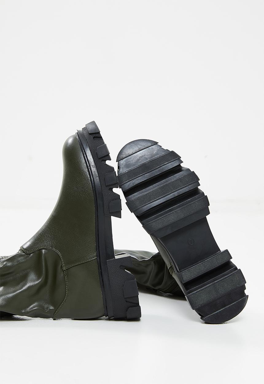 Z_Code_Z - Layla chunky over the knee boot - olive 