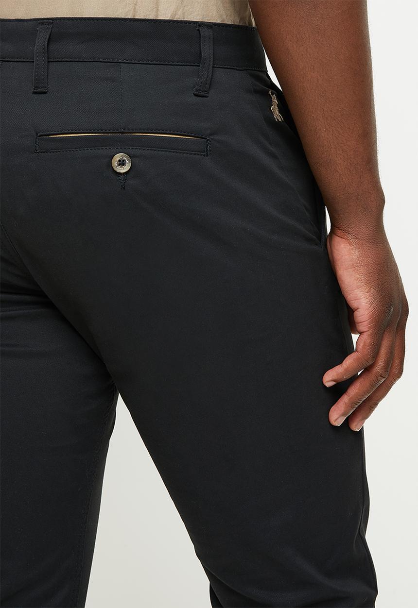 POLO - Mens milan straight leg chino - black