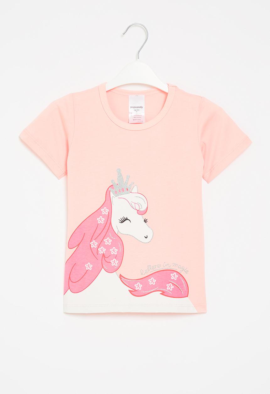 Pop Candy - Unicorn tee - light pink