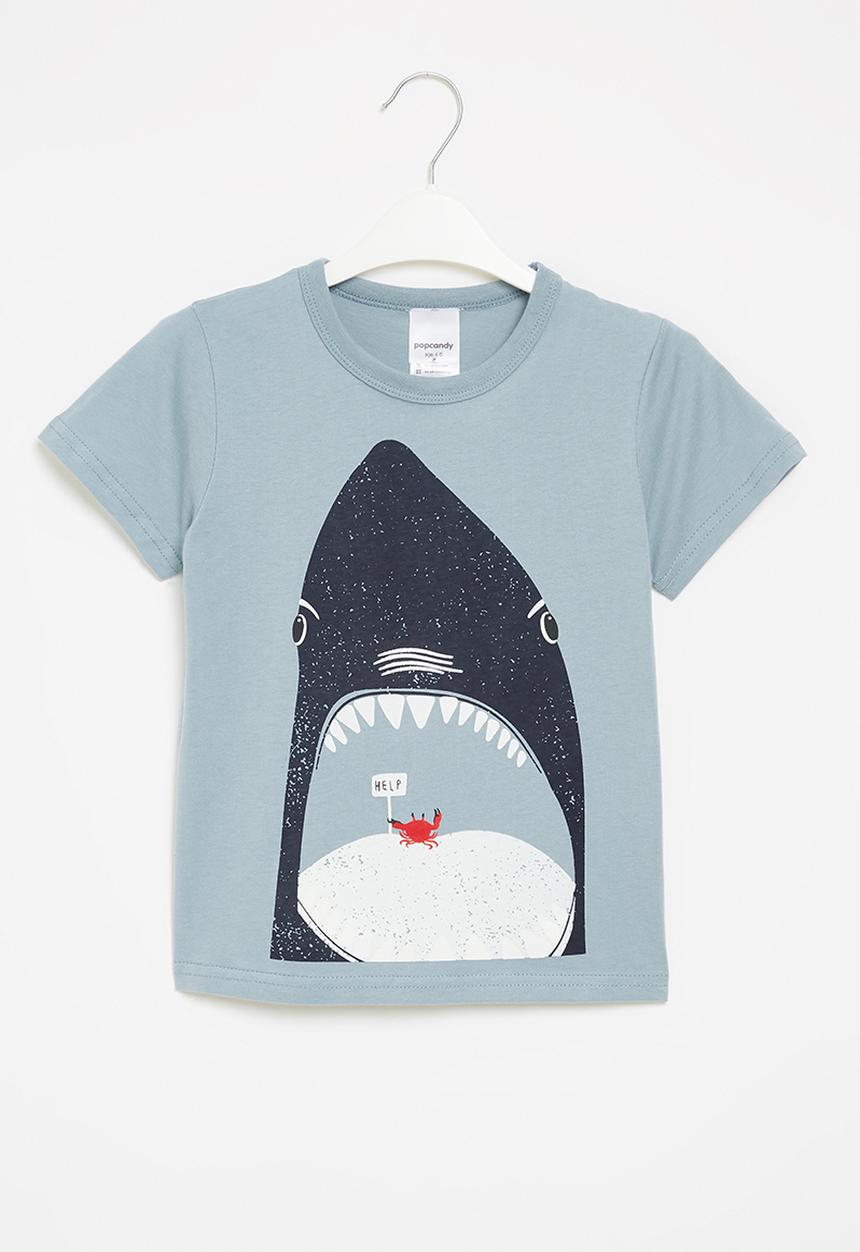 Pop Candy - Shark tee - blue
