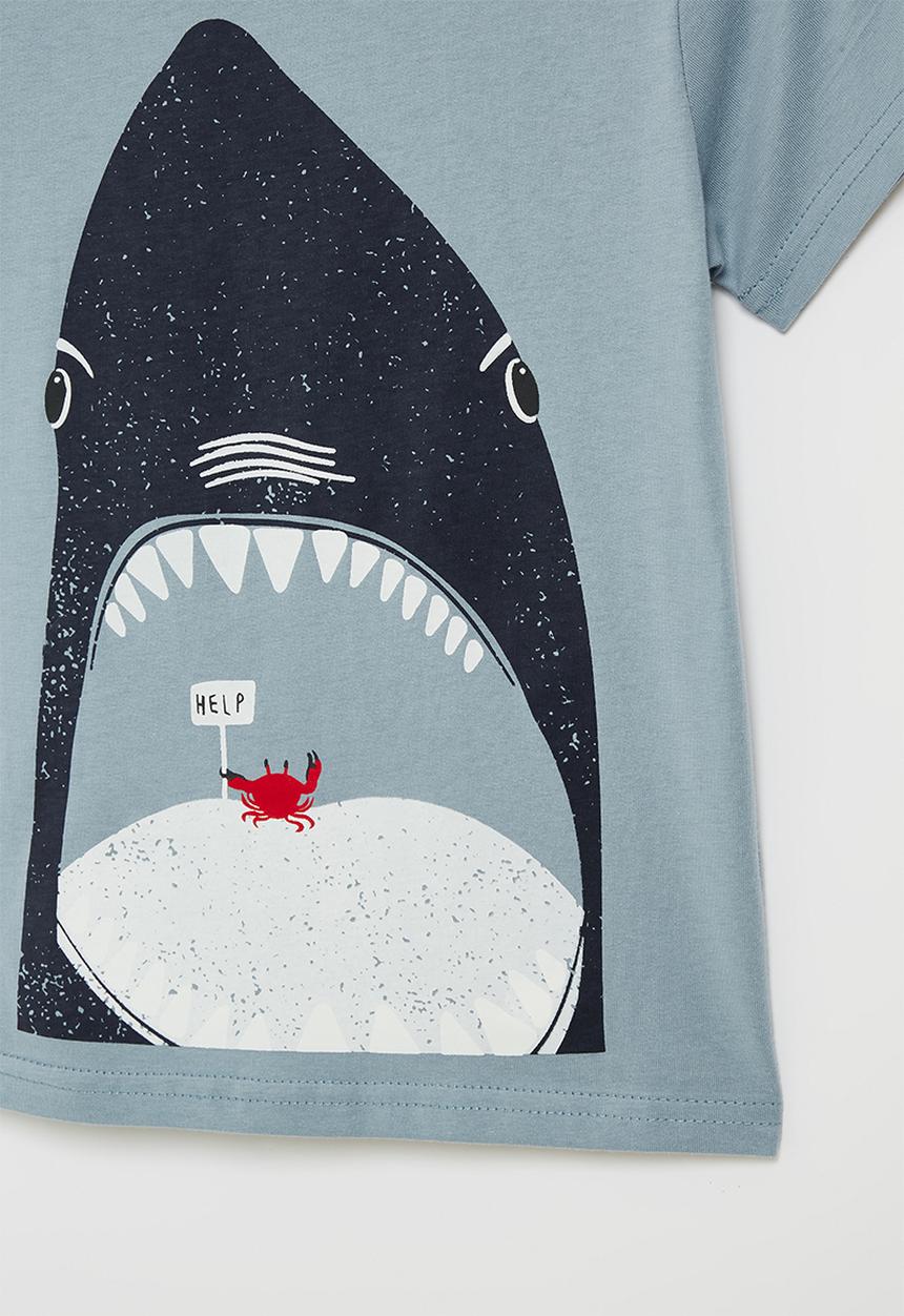 Pop Candy - Shark tee - blue