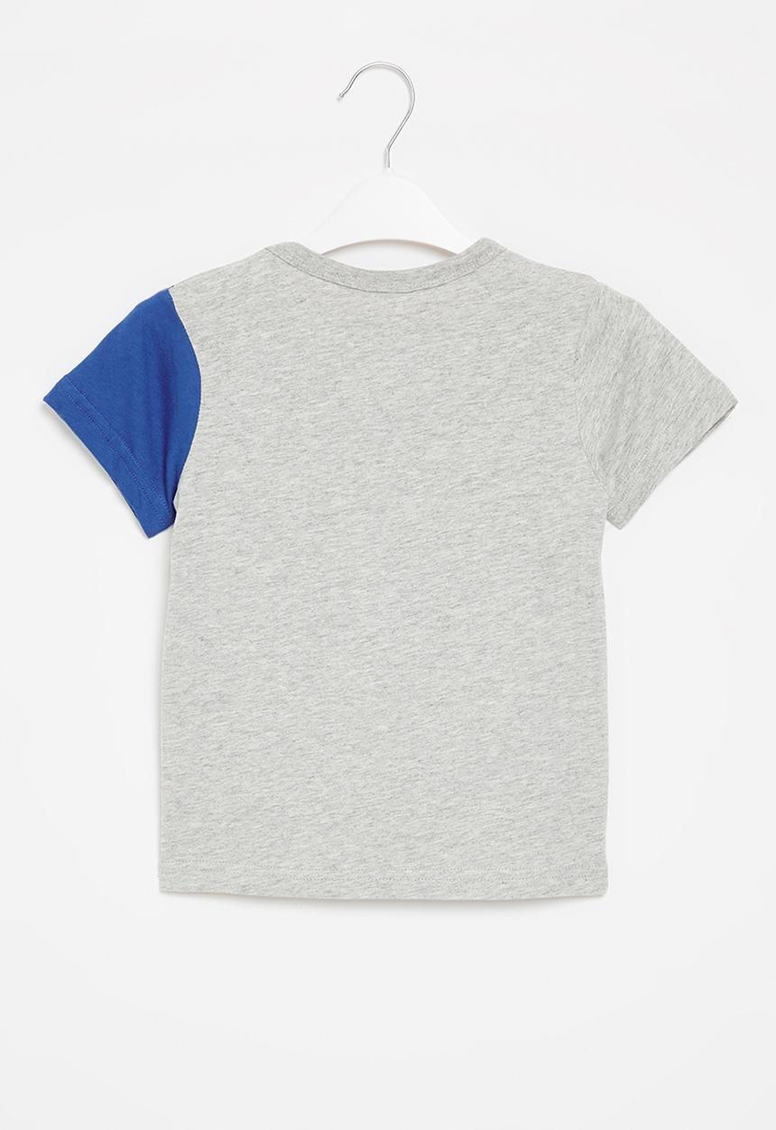 Pop Candy - Dino tee - grey & blue