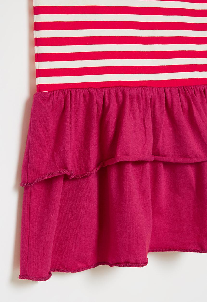 Pop Candy - Girls stripe dress - red