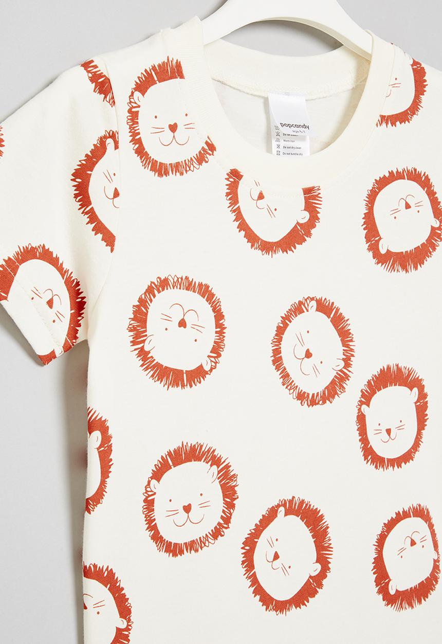 Pop Candy - Boys lion tee - white