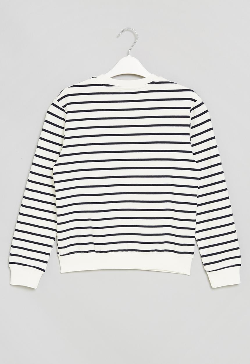 Pop Candy - Girls stripe crew sweatshirt - multi