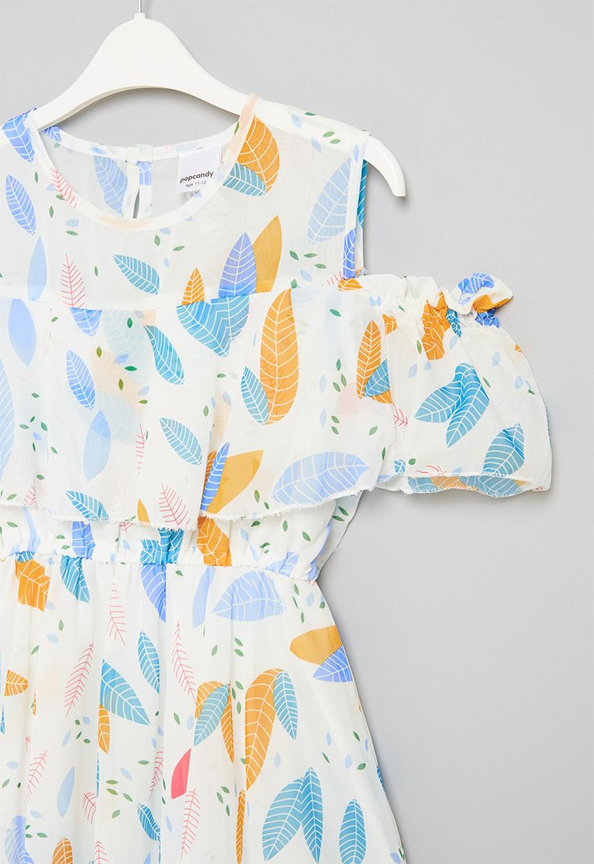 Pop Candy - Girls off the shoulder dress - multi