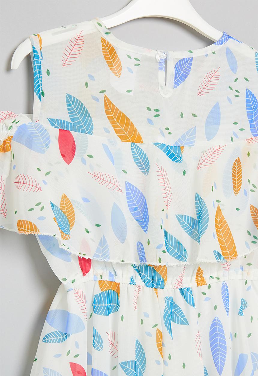 Pop Candy - Girls off the shoulder dress - multi