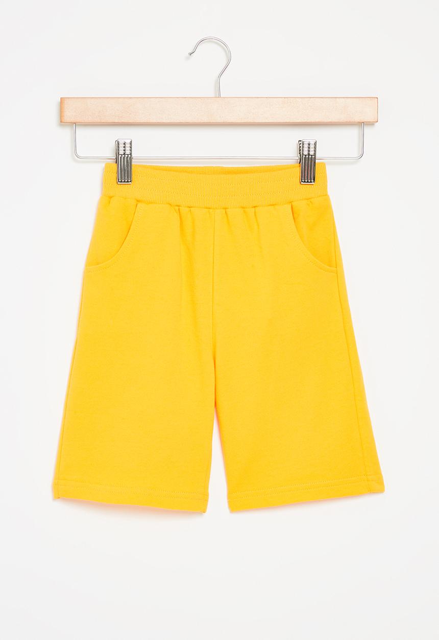 Pop Candy - Boys sweat shorts - yellow
