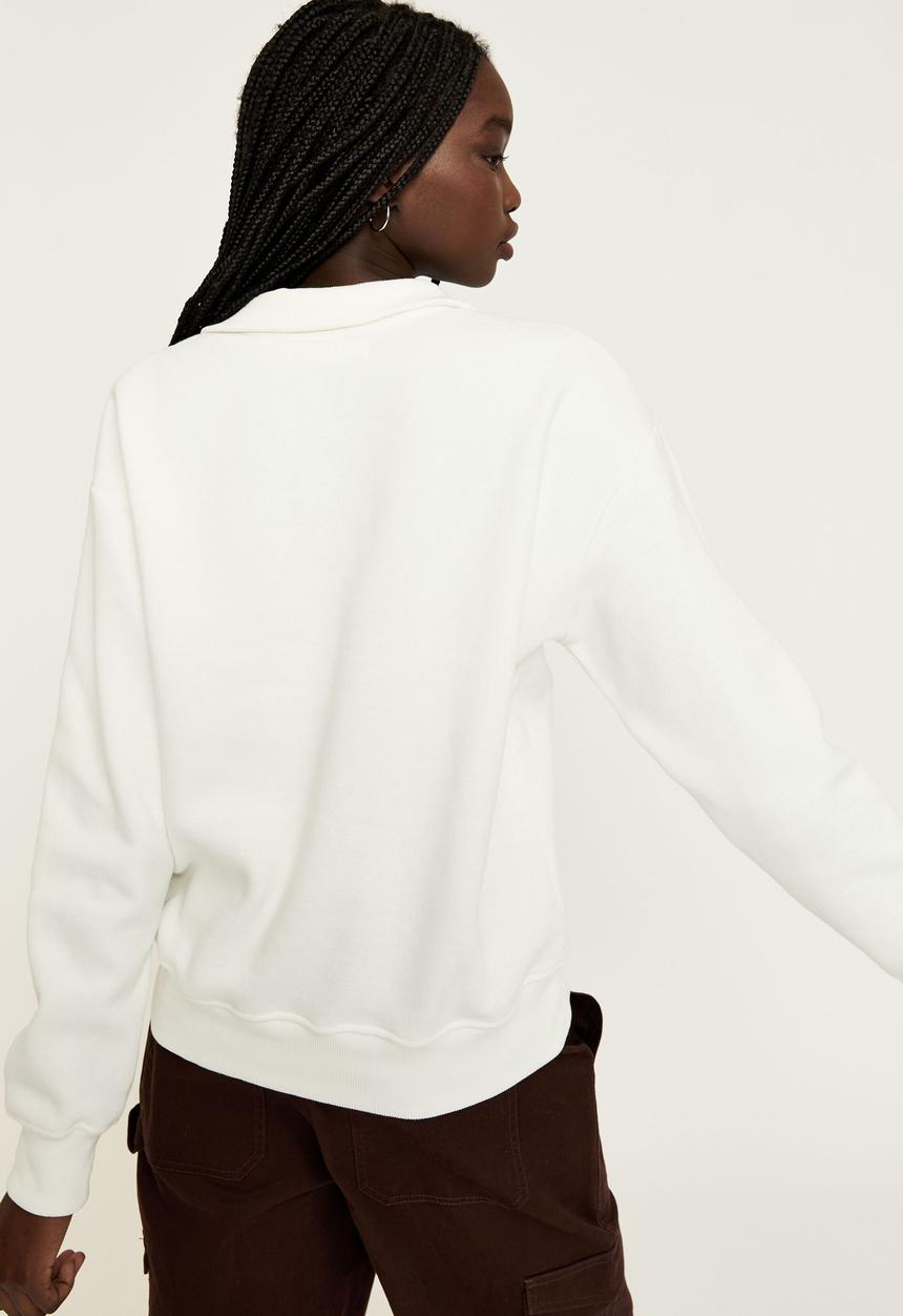 Supré  - Bobby zip through sweat - winter white los angeles