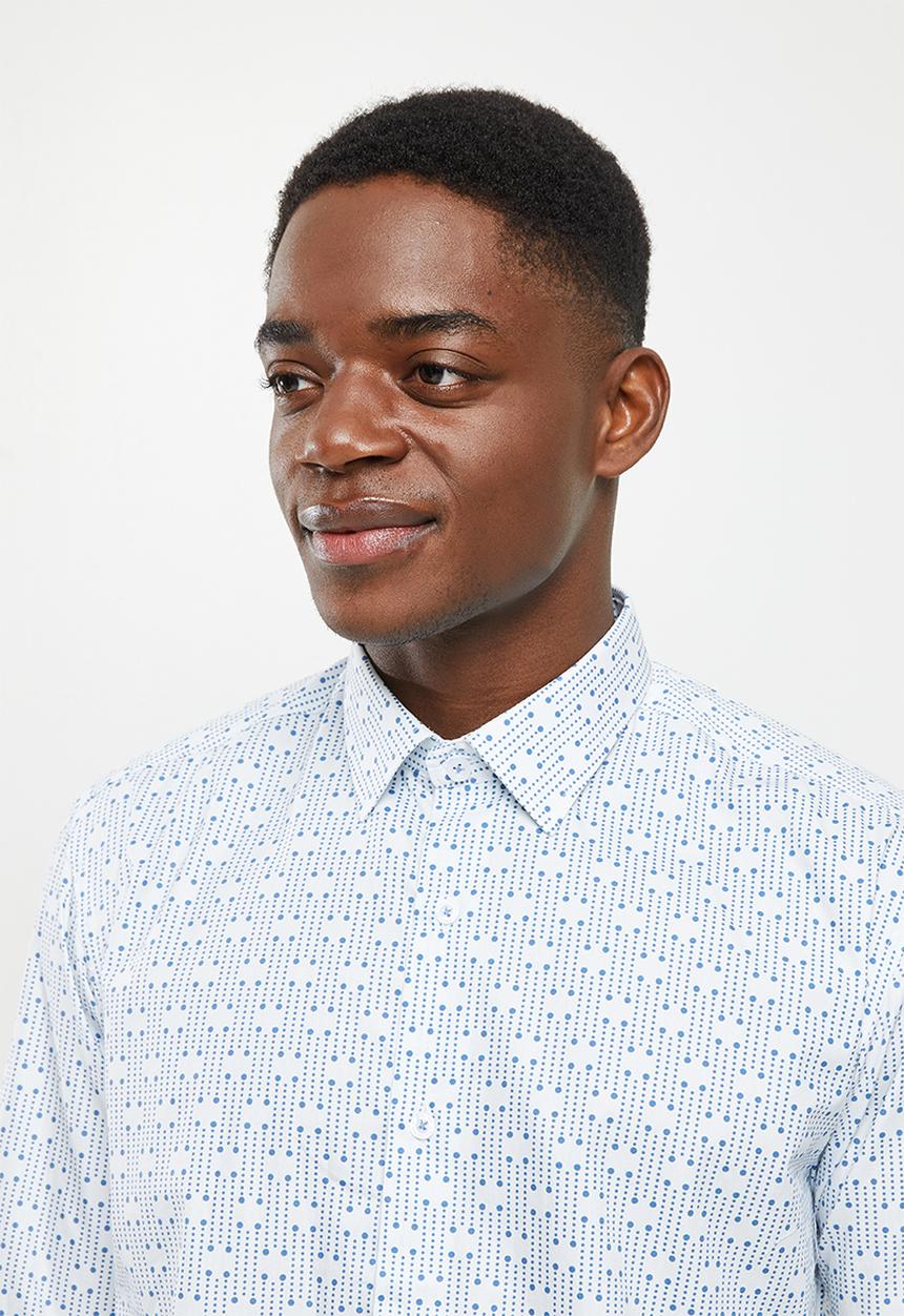 Ben Sherman - Spot print shirt - wedgewood