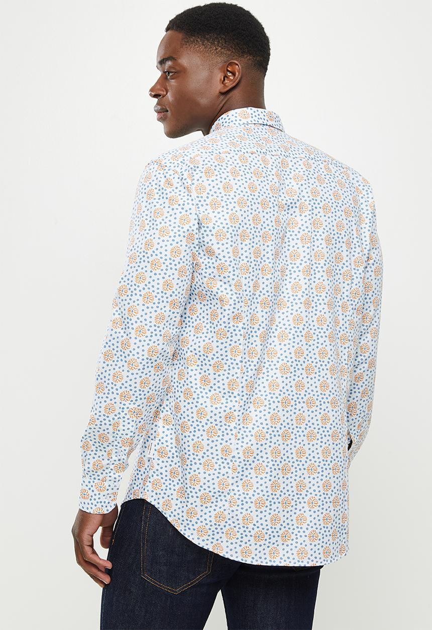 Ben Sherman - Micro print shirt - kingfisher