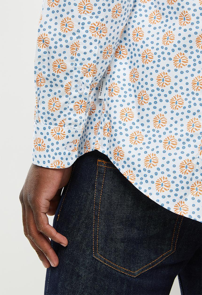 Ben Sherman - Micro print shirt - kingfisher