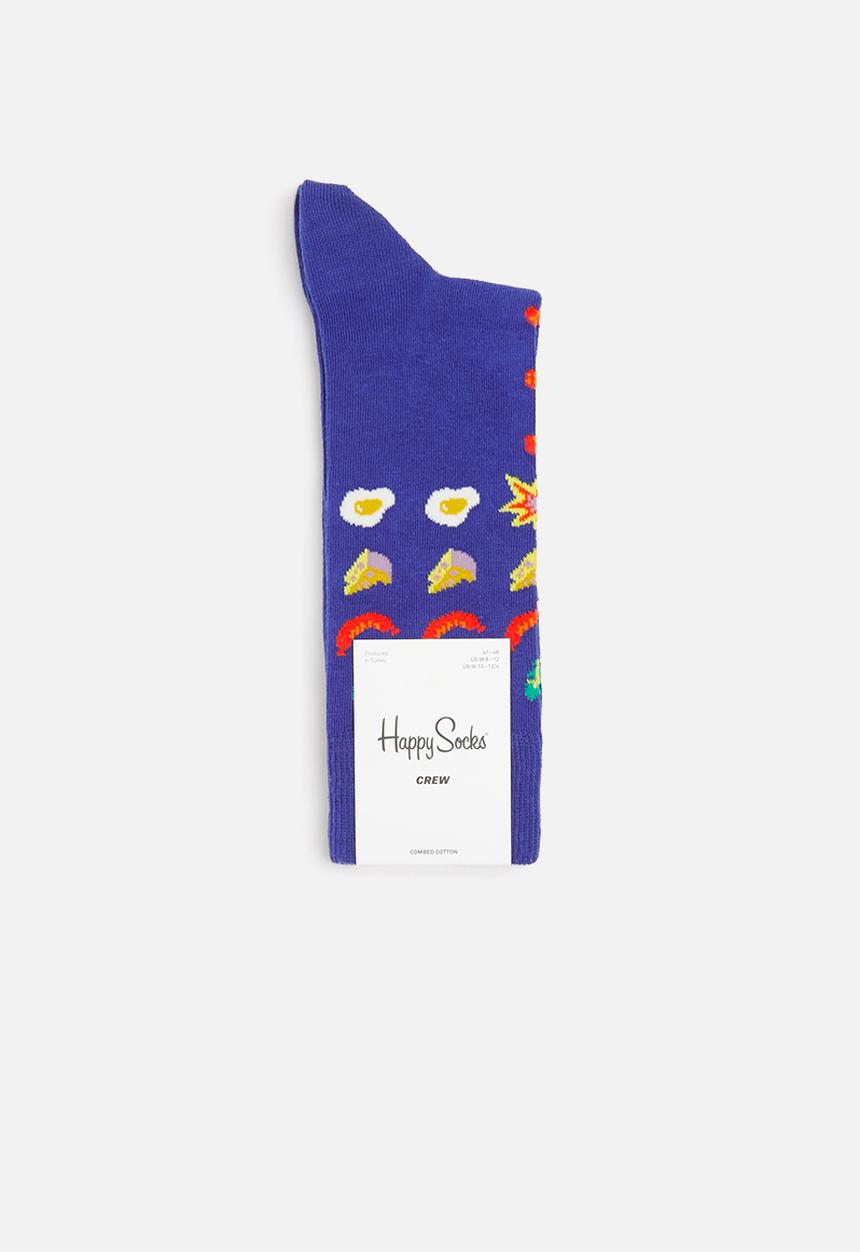 Happy Socks - Pizza invaders sock - blue