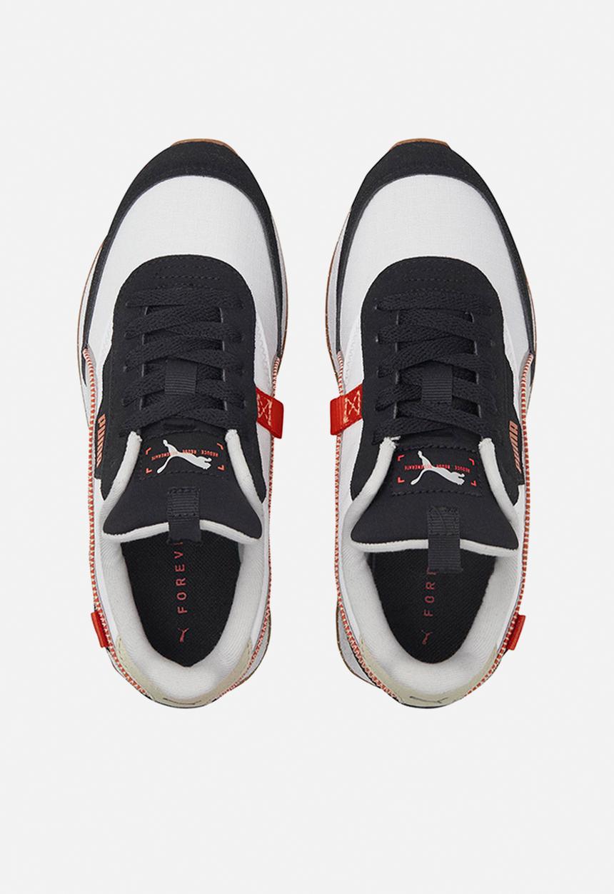 PUMA - Future rider jr - white/black