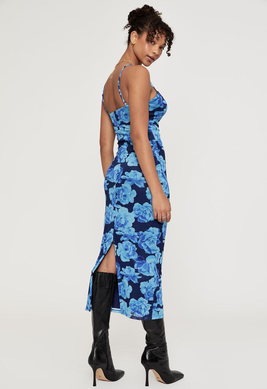Supré  - Demi mesh midi dress - gianna floral blue spark
