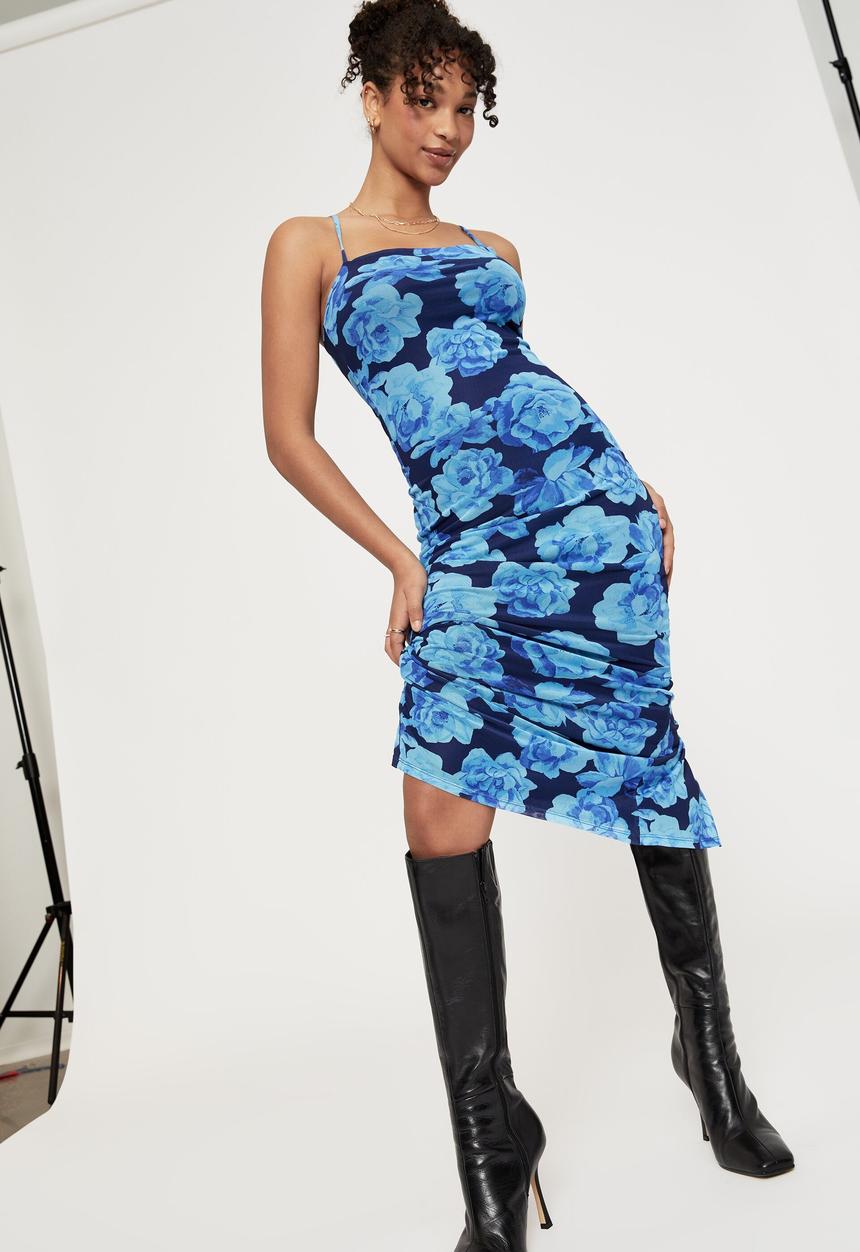 Supré  - Demi mesh midi dress - gianna floral blue spark