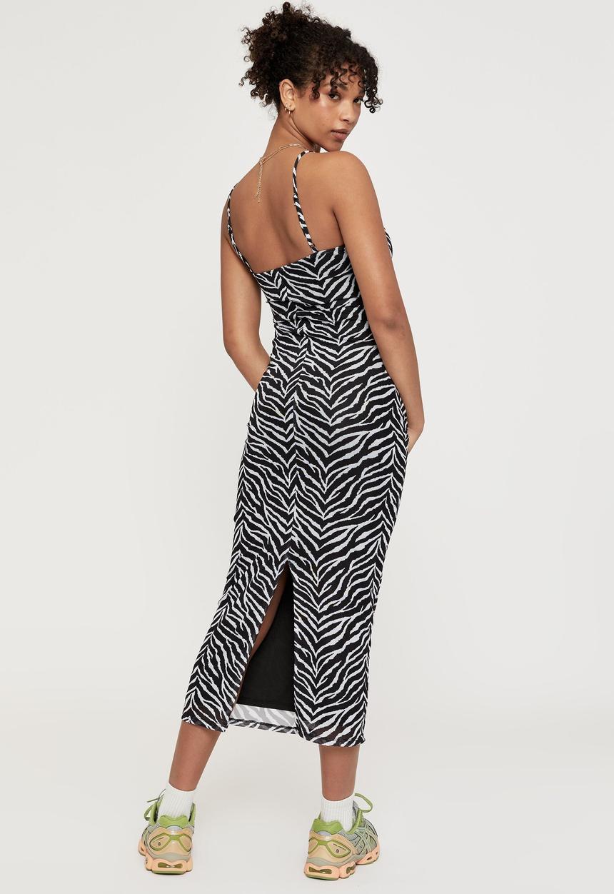 Supré  - Demi mesh midi dress - mono tiger black
