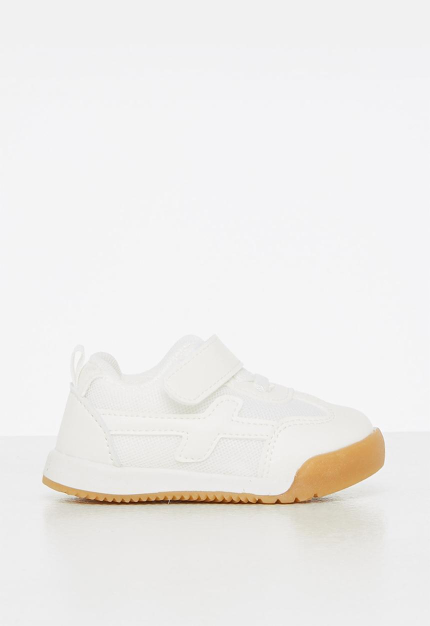 Pop Candy - Baby boys velcro strap sneaker - white