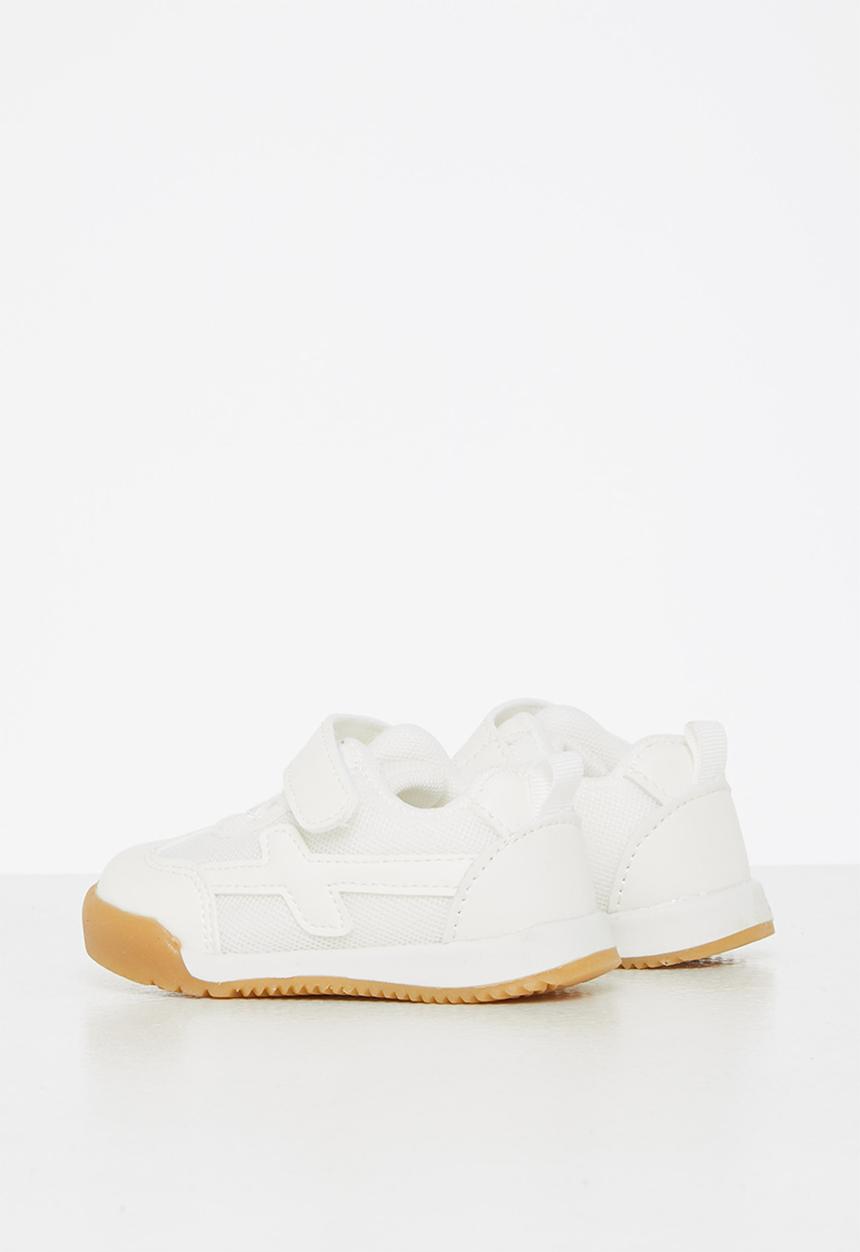 Pop Candy - Baby boys velcro strap sneaker - white