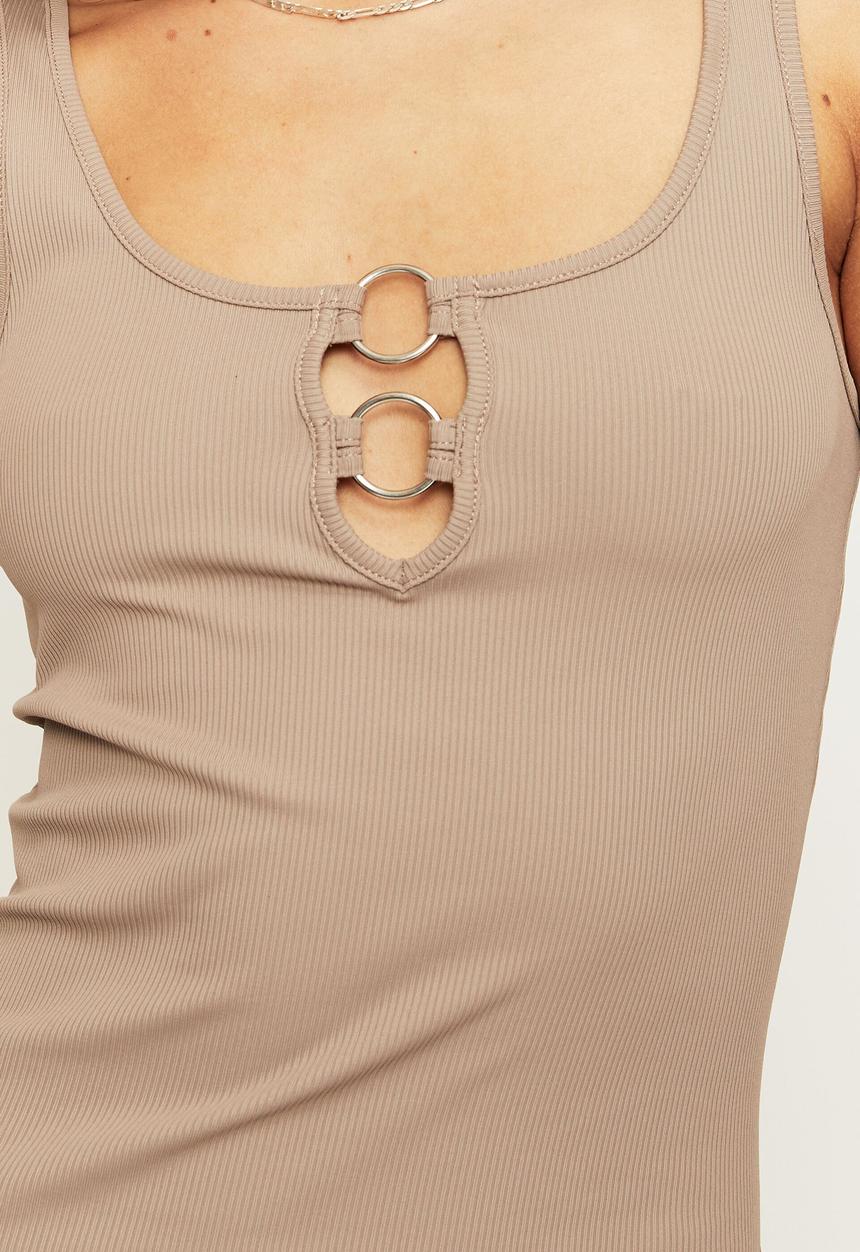 Supré  - Emery sleeveless midi dress - toffee taupe
