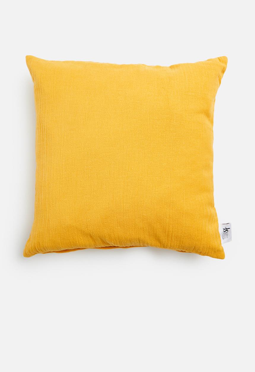 Sixth Floor - Joy muslin cushion cover - yellow
