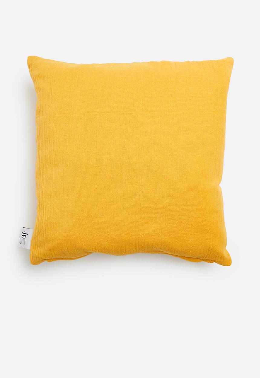 Sixth Floor - Joy muslin cushion cover - yellow