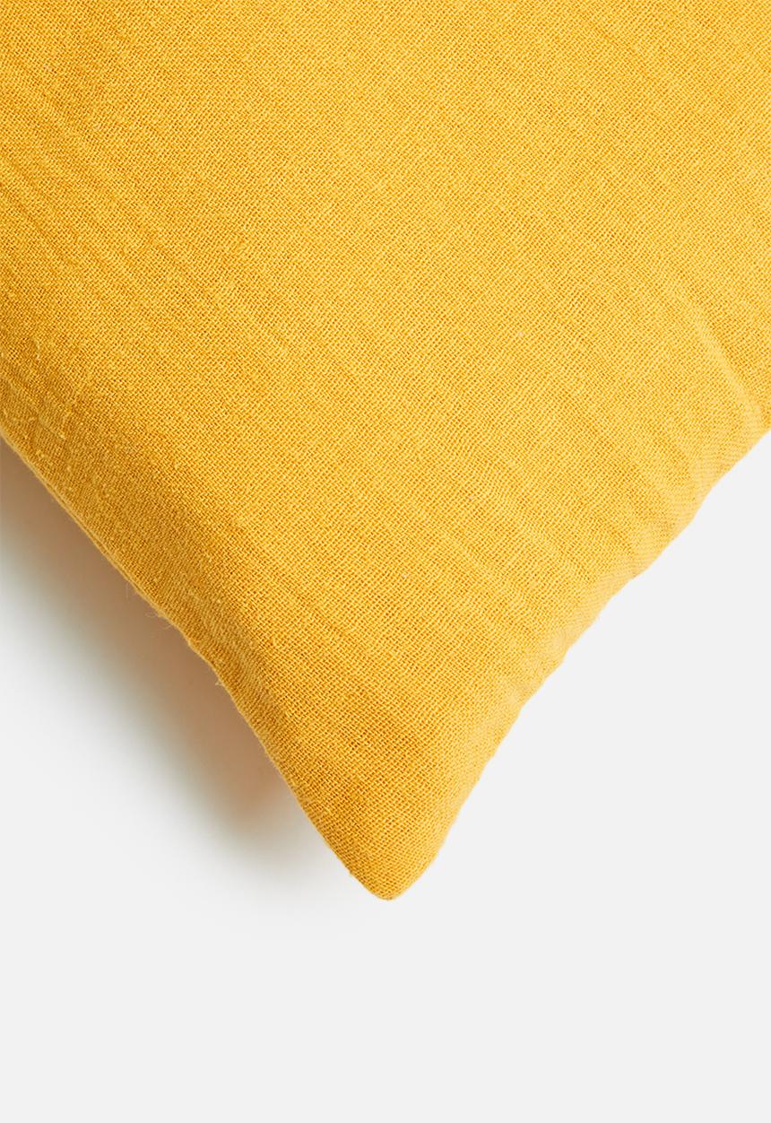 Sixth Floor - Joy muslin cushion cover - yellow