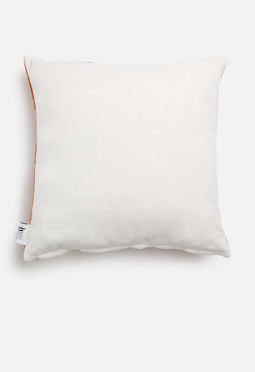 Sixth Floor - Puddle embroidered cushion cover - orange