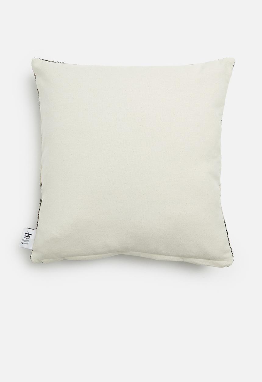 Sixth Floor - Dice cushion cover - black and natural