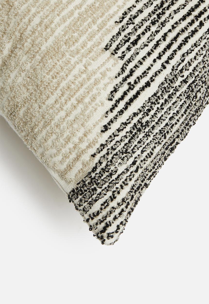 Sixth Floor - Dice cushion cover - black and natural