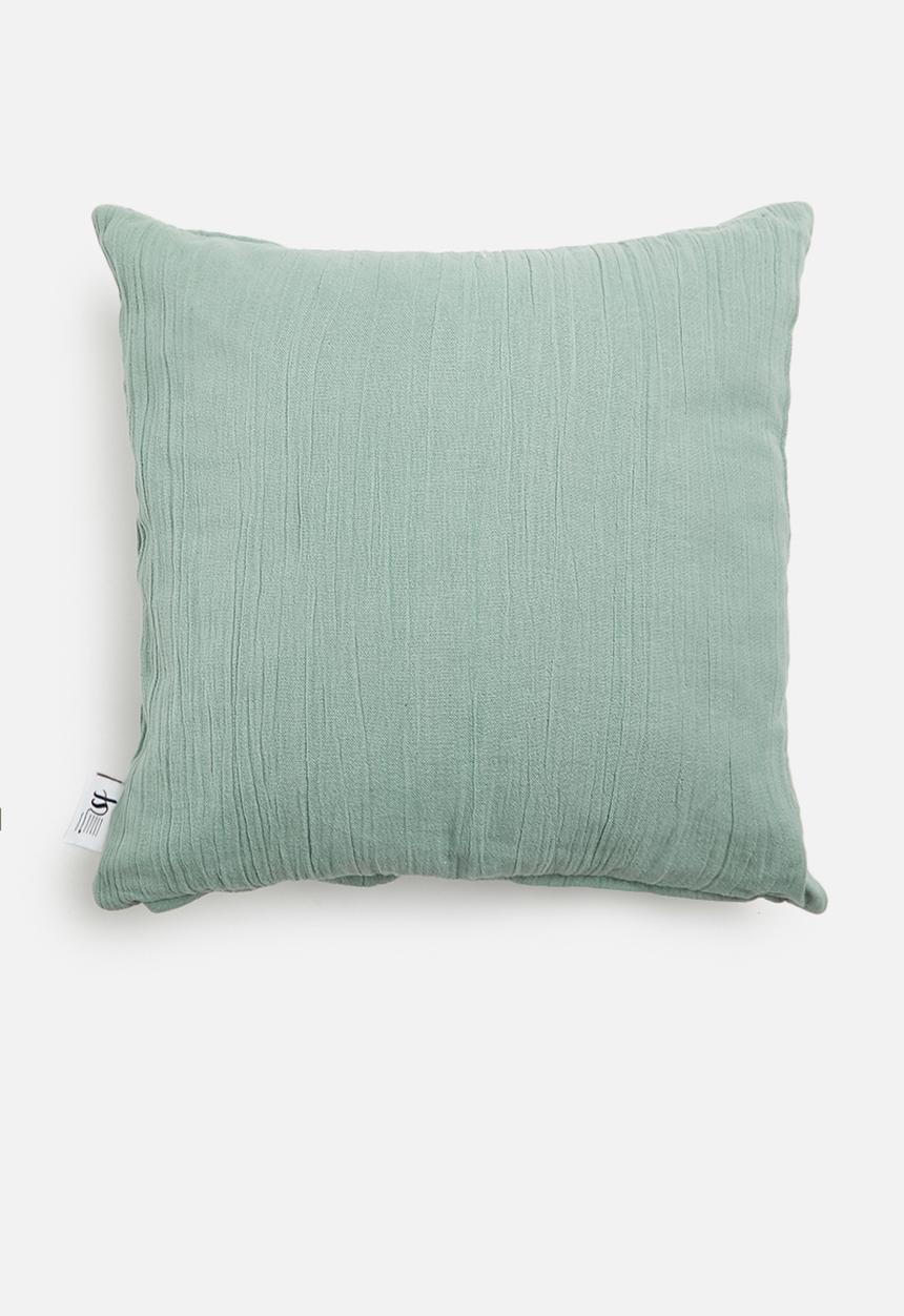 Sixth Floor - Joy muslin cushion cover - blue