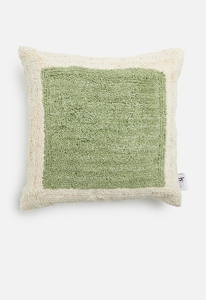 Sixth Floor - Maite cushion cover - moss & cream