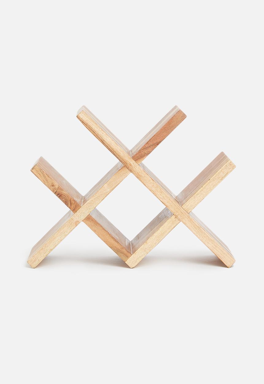Sixth Floor - Acacia wooden wine rack