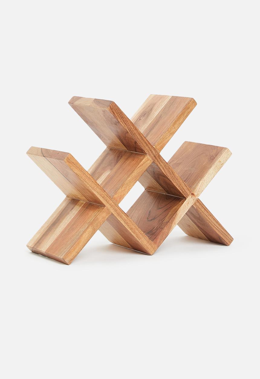 Sixth Floor - Acacia wooden wine rack