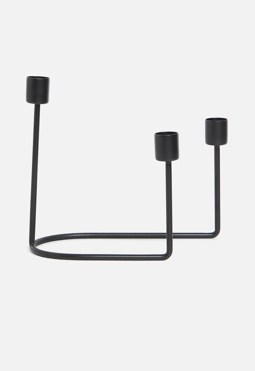 Sixth Floor - Trig candle stand - black