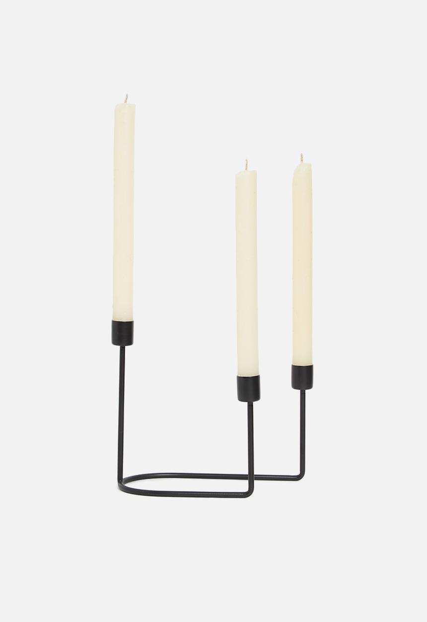 Sixth Floor - Trig candle stand - black