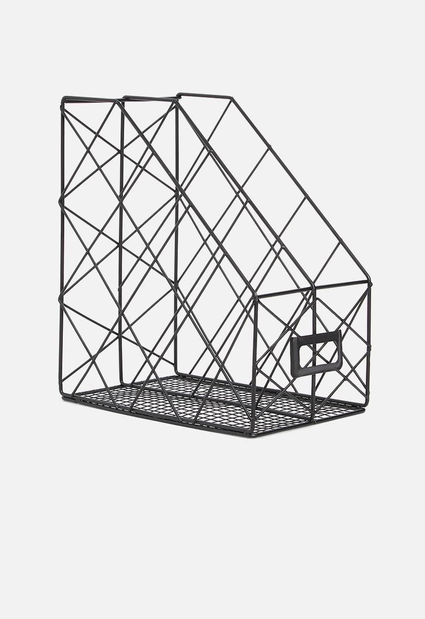 Sixth Floor - 2 sectional file holder - black