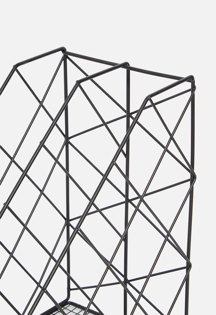 Sixth Floor - 2 sectional file holder - black