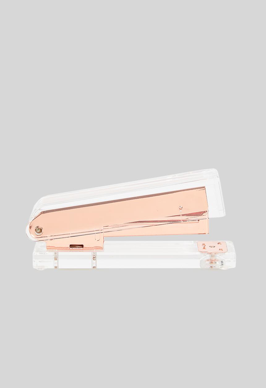 Sixth Floor - Acrylic stapler - rose gold