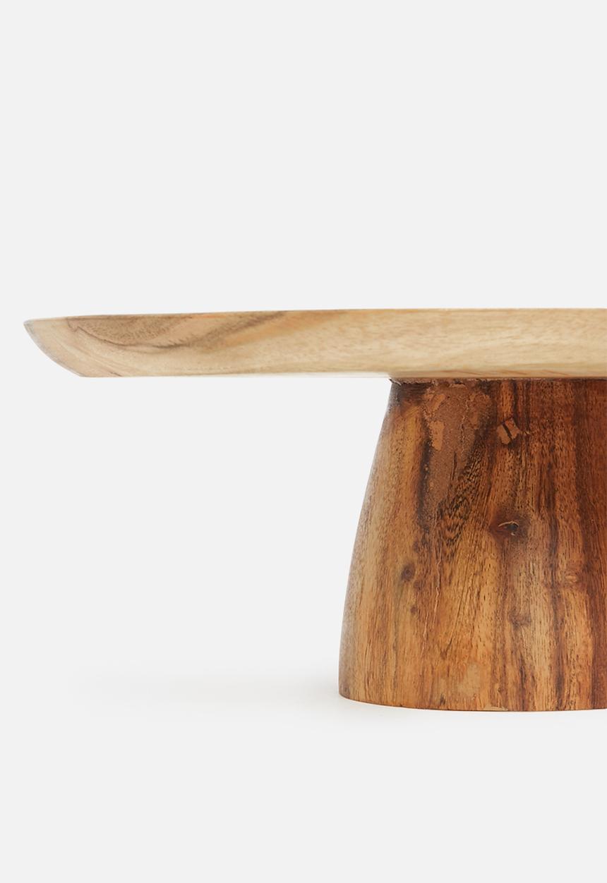 Sixth Floor - Malgova cake stand - acacia wood
