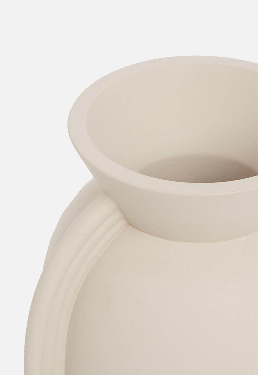 Sixth Floor - Wide funnel vase - beige