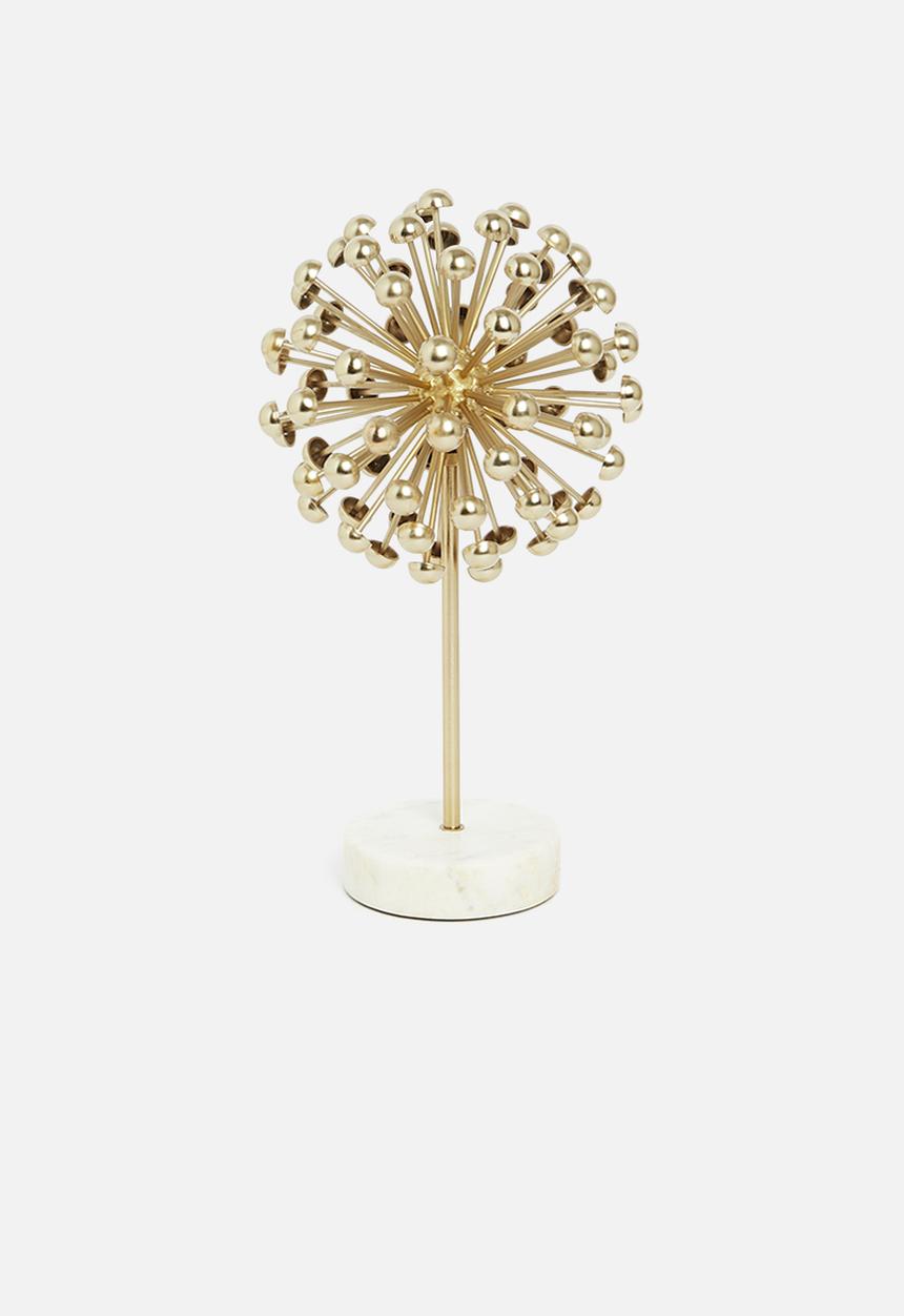 Sixth Floor - Sparks decorative marble sculpture - gold