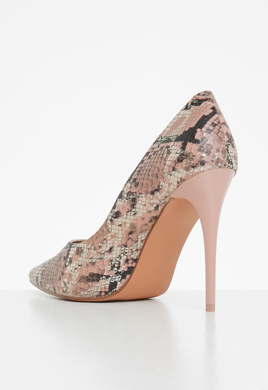 Madison® - Bexley stiletto court heel - choc/brown snake