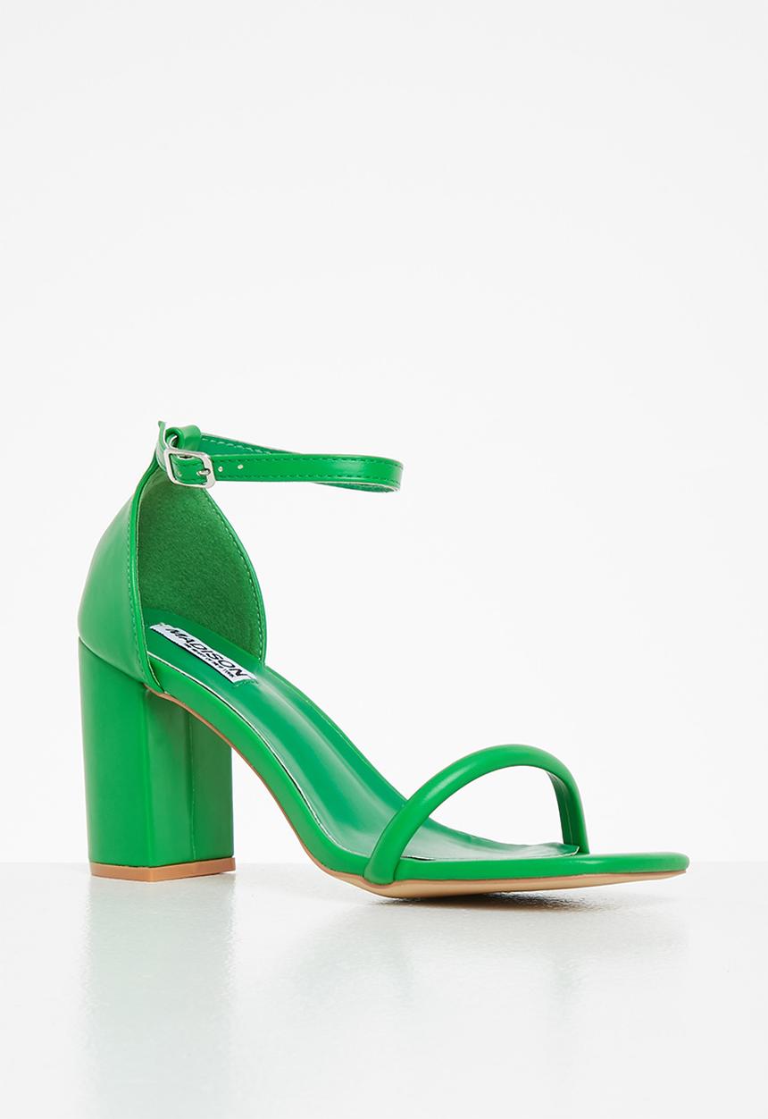 Madison® - Adriana ankle tie block heel - green