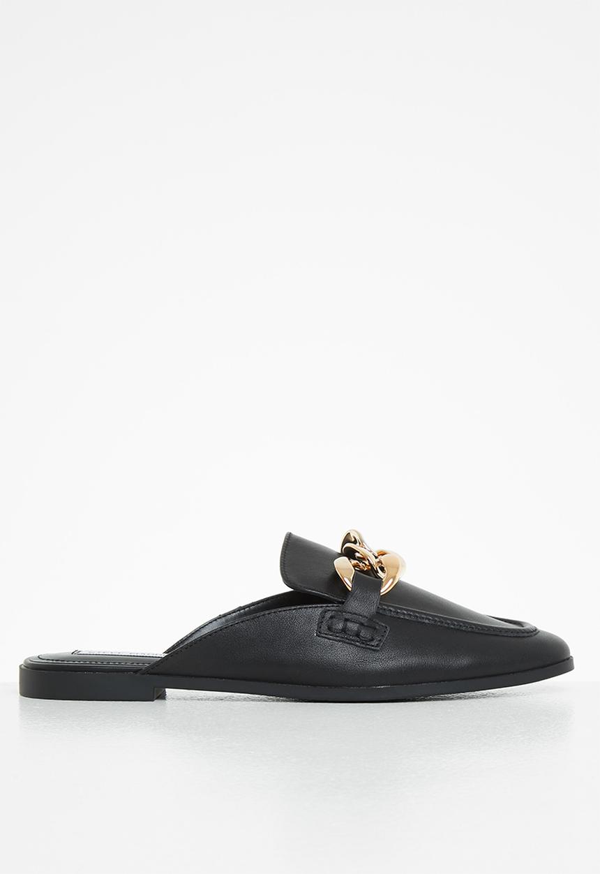 Steve Madden - Cally nappa leather loafer mule - black