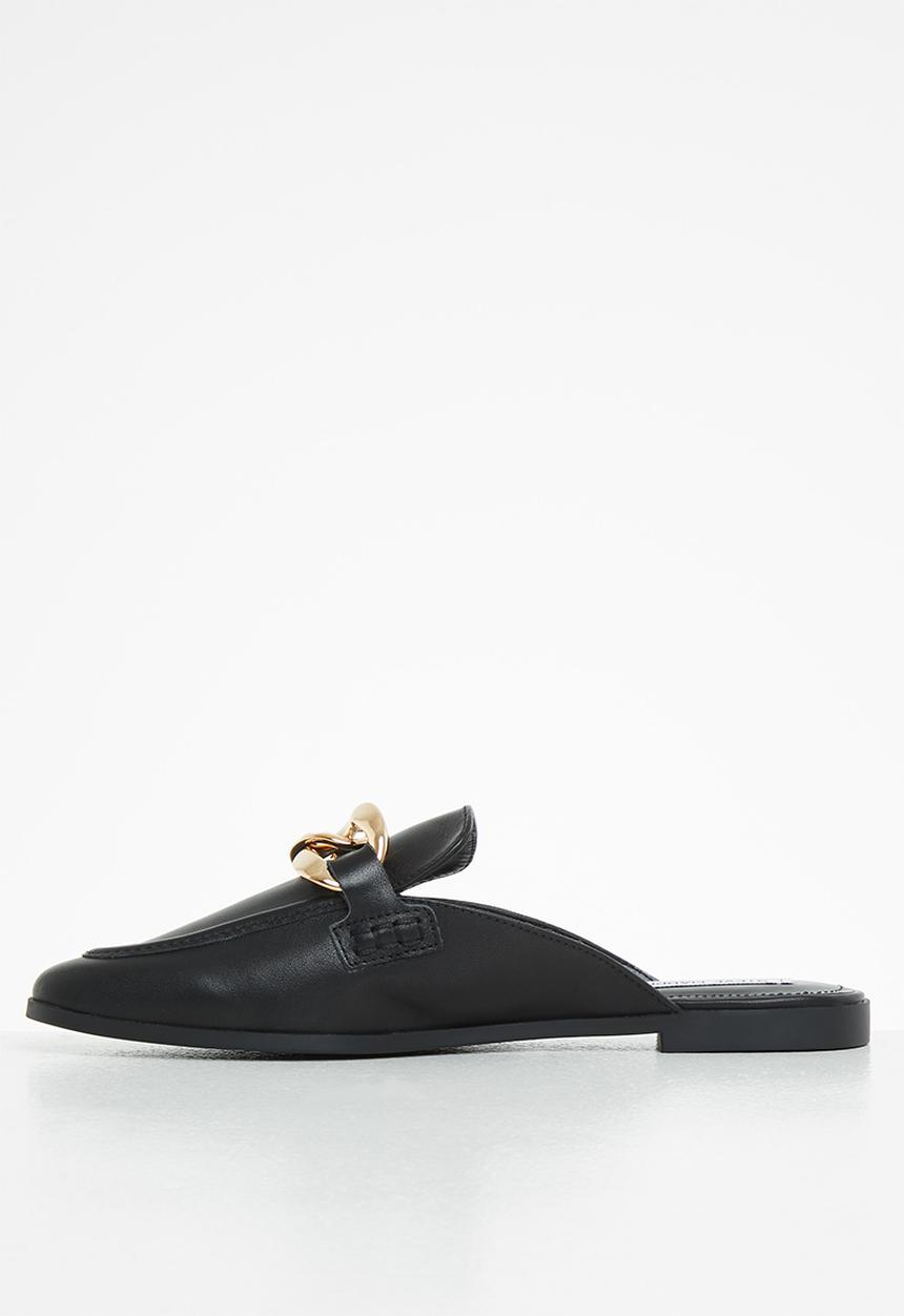 Steve Madden - Cally nappa leather loafer mule - black